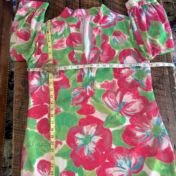 Lilly Pulitzer pink floral tunic top size 4 - Picture 4 of 11